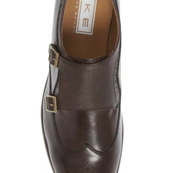 IKE BEHAR Hart Double Monk Strap Shoes Leather 9.5 - Picture 8 of 12